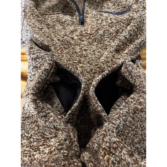 Eddie Bauer 1/4 Zip Pullover Sweater Browns Size Medium Outdoor Preppy Hiking - Picture 11 of 15